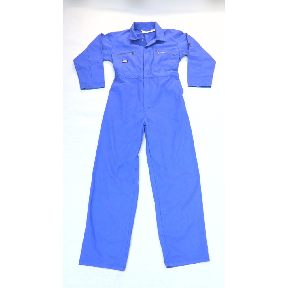 Dickies Redhawk Y2K Size 34/86 Coverall Blue Zip Pockets Workwear Boilersuit